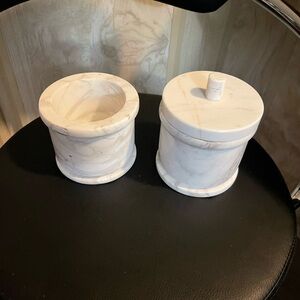 Pottery Barn Cream Marble Bathroom Set